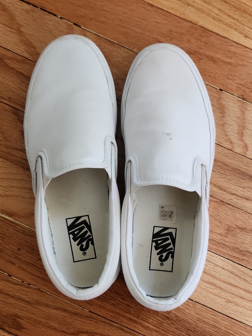 Vans White Slip On Sneakers Men's Size 8 / Women's 9.5